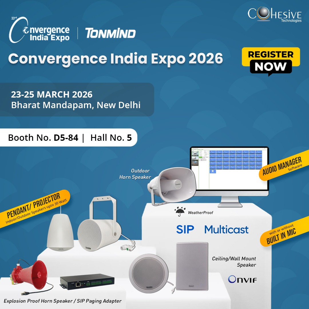 Convergence India 2026にて、Cohesive TechnologiesとともにTONMIND IPオーディオソリューションをご覧ください。